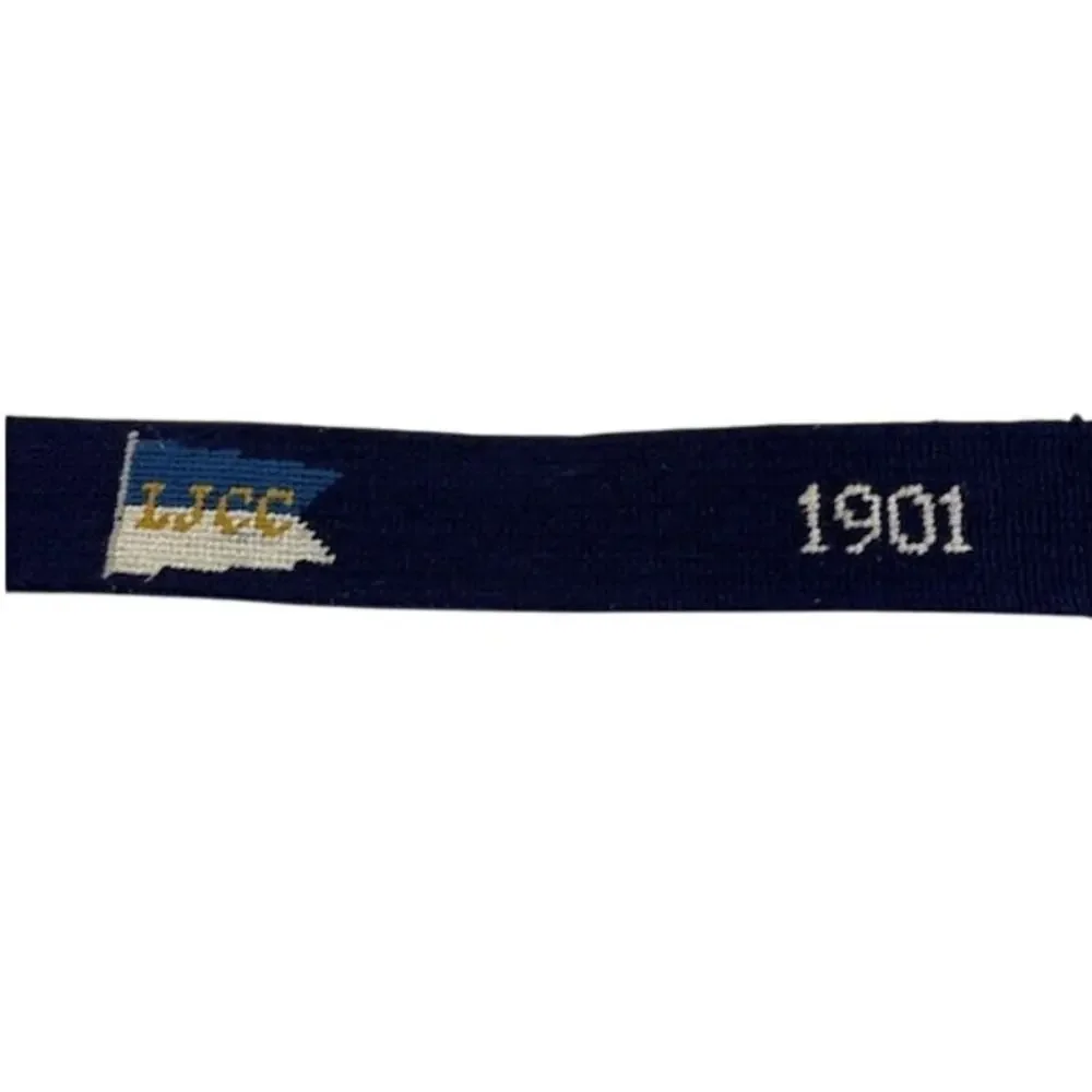 Smathers & Branson men's handstitched needlepoint belt LJCC